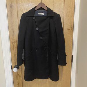 RARE Jeffrey Monteiro Wool Jena Coat, Black and Grey, Size 2